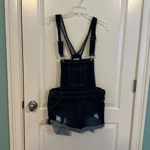 WAX DENIM OVERALL jean shorts, NWOT